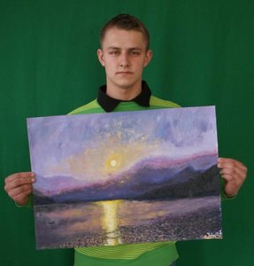  Z maliarského ateliéru našich študentov Blažeja Sivoňa a Mária Luckého z 2.B triedy 